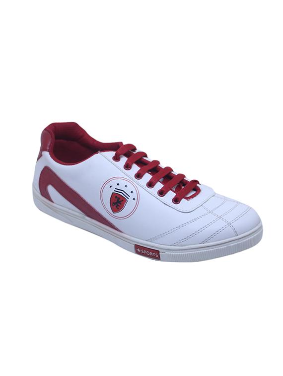 red synthetic lace up sneakers - 17415720 - Zoom Image - 1