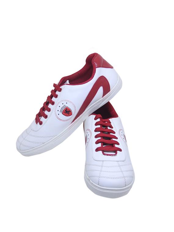 red synthetic lace up sneakers - 17415720 - Zoom Image - 5