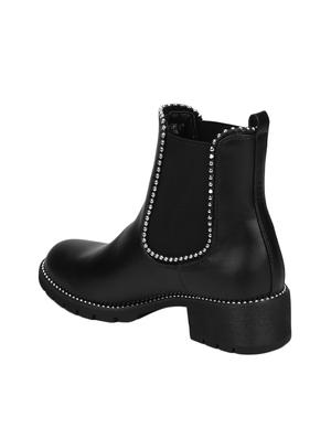 black slip on ankle boots - 17415748 - Standard Image - 3