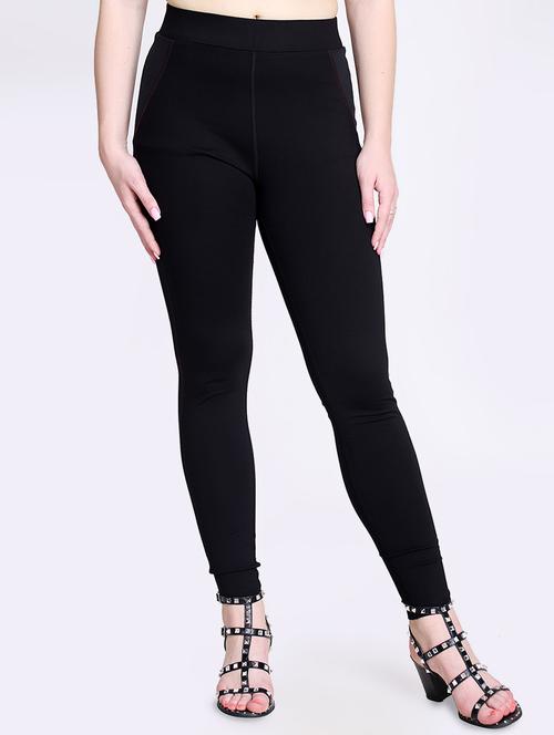 high rise solid jegging - 17415768 - Standard Image - 1