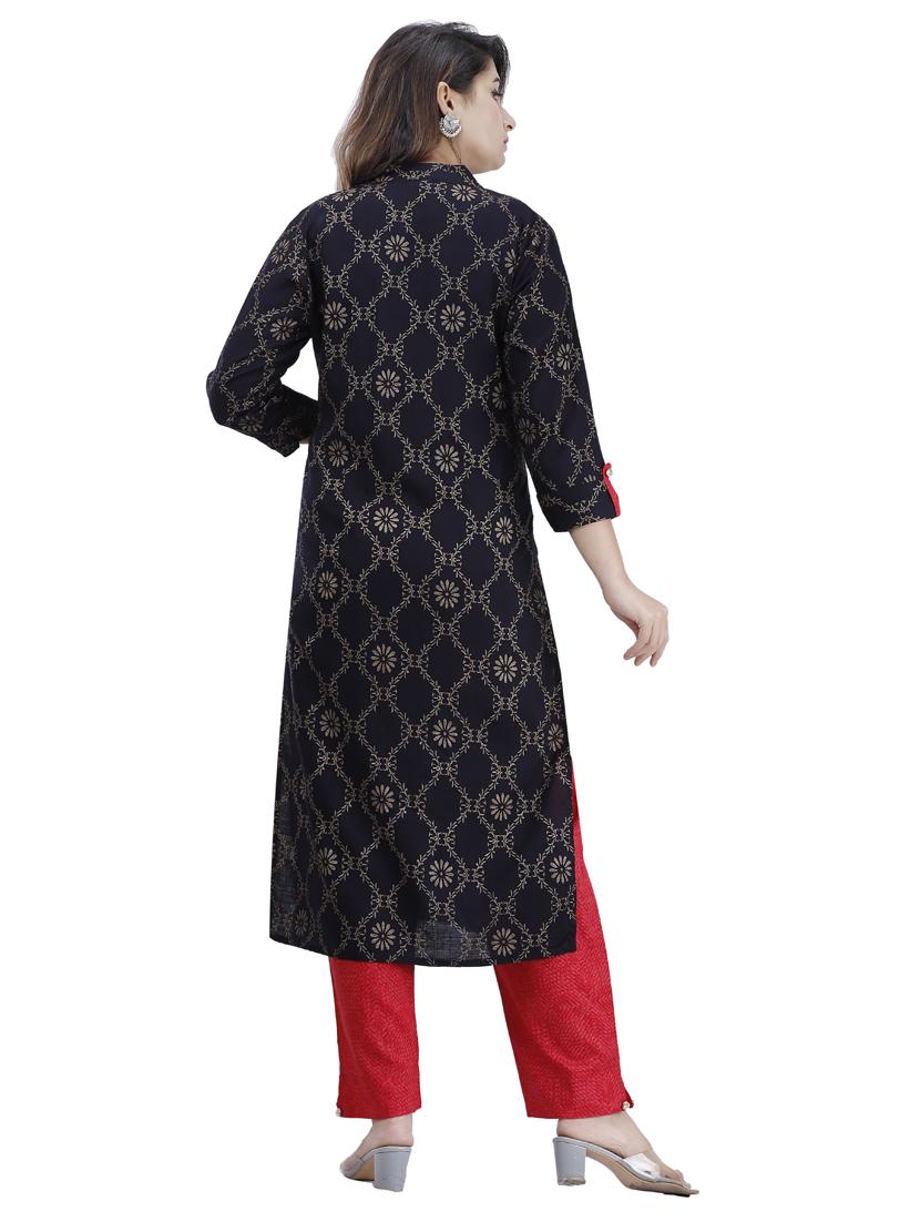 printed kurta pant set - 17415852 - Zoom Image - 2