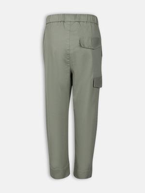 green cotton casual trouser - 17415872 - Standard Image - 2