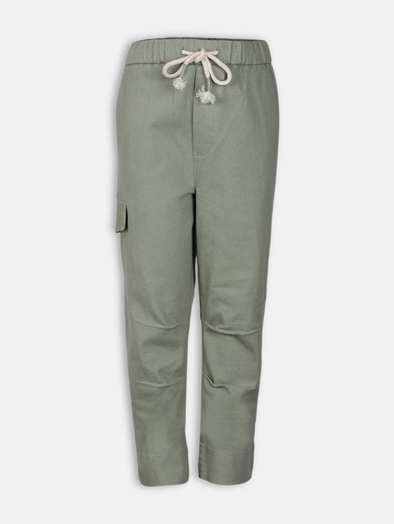 green cotton casual trouser - 17415872 - Zoom Image - 1