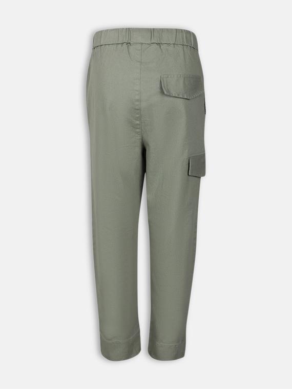 green cotton casual trouser - 17415872 - Zoom Image - 2