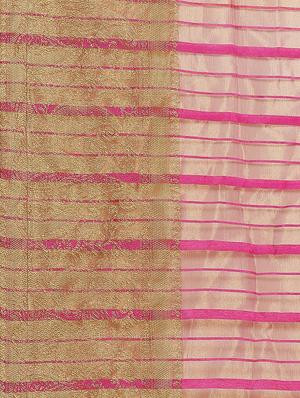 tie & dye woven saree with blouse - 17415906 - Standard Image - 3