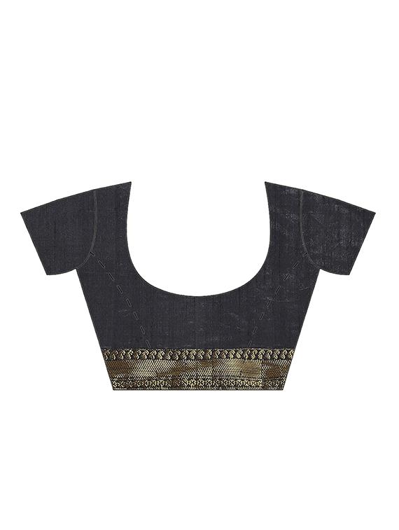 tie & dye woven saree with blouse - 17415907 - Zoom Image - 5