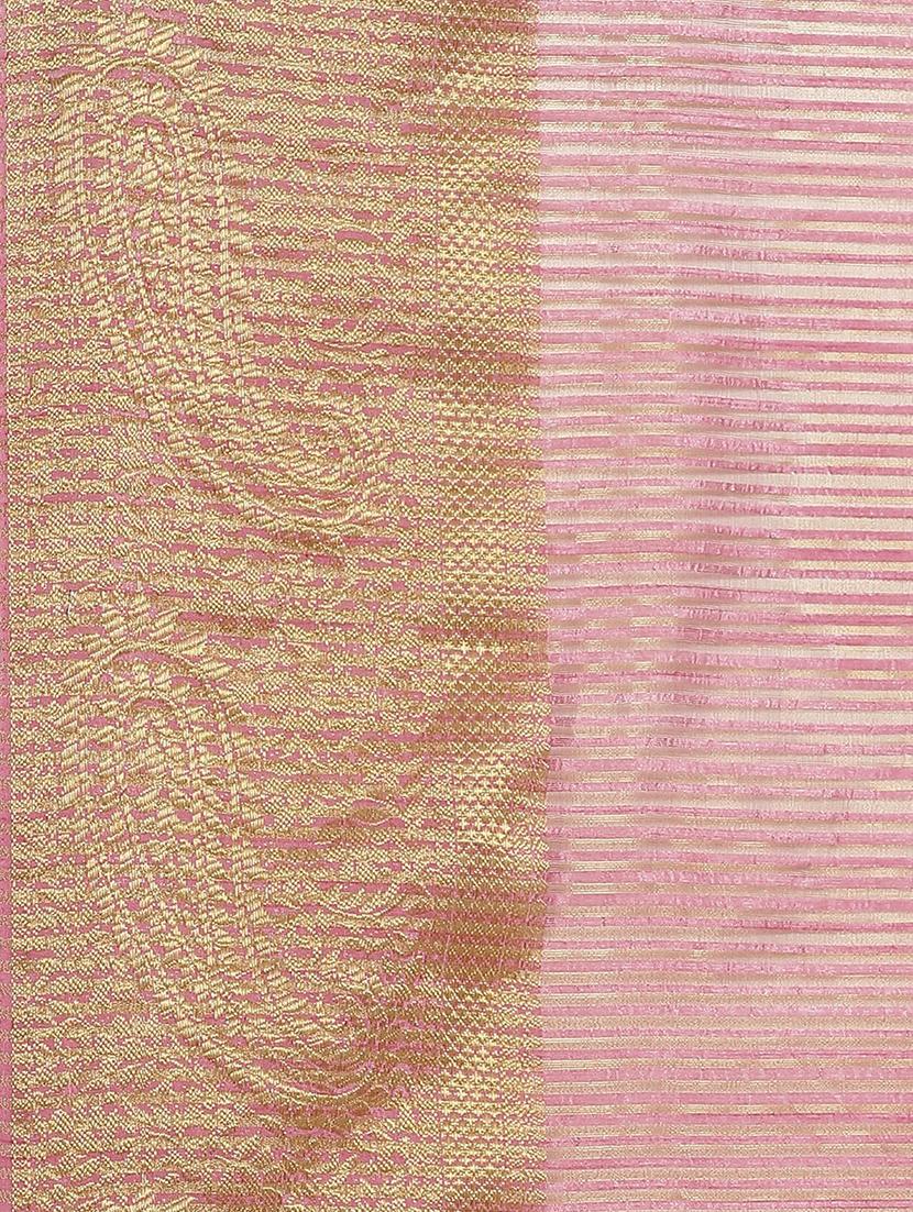 tie & dye woven saree with blouse - 17415911 - Zoom Image - 3