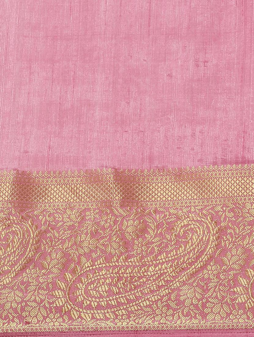 tie & dye woven saree with blouse - 17415911 - Zoom Image - 4