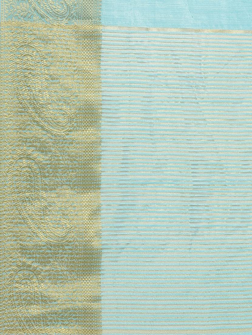 purist blue woven saree with blouse - 17415914 - Zoom Image - 3