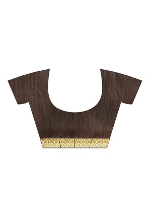 solid bordered saree with blouse - 17415928 - Standard Image - 5