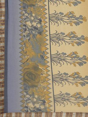 floral bordered saree with blouse - 17415930 - Standard Image - 3