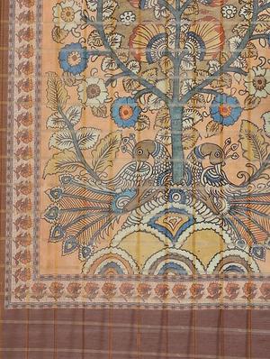 ethnic motif printed saree with blouse - 17415935 - Standard Image - 3