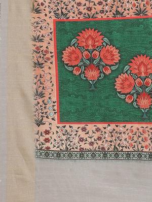 floral printed saree with blouse - 17415937 - Standard Image - 3