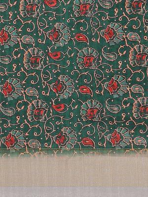 floral printed saree with blouse - 17415937 - Standard Image - 4