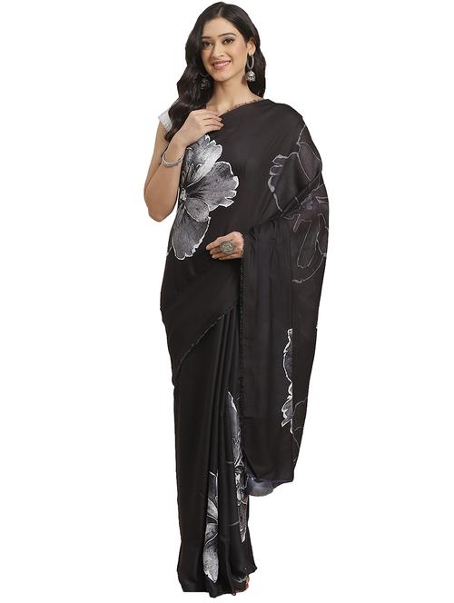 floral printed saree with blouse - 17415949 - Standard Image - 1