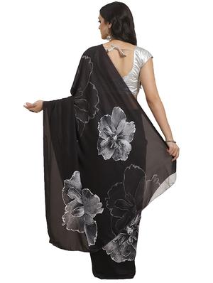 floral printed saree with blouse - 17415949 - Standard Image - 2