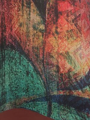 abstract printed saree with blouse - 17415953 - Standard Image - 3
