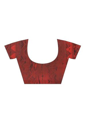 abstract printed saree with blouse - 17415953 - Standard Image - 5
