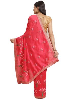 tonal embroidered saree with blouse - 17415962 - Standard Image - 2