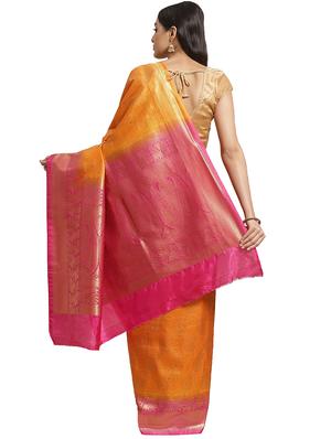 self design zari work woven saree with blouse - 17415977 - Standard Image - 2