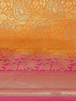 self design zari work woven saree with blouse - 17415977 - Standard Image - 3