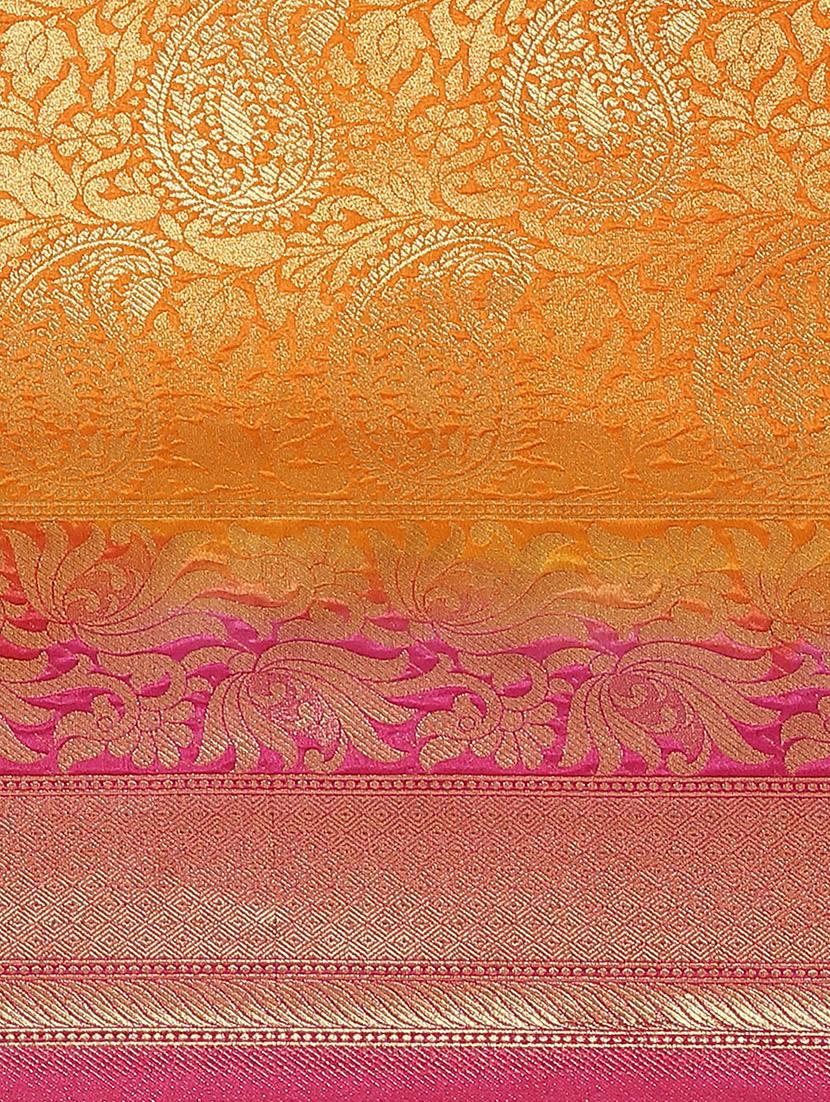 self design zari work woven saree with blouse - 17415977 - Zoom Image - 3