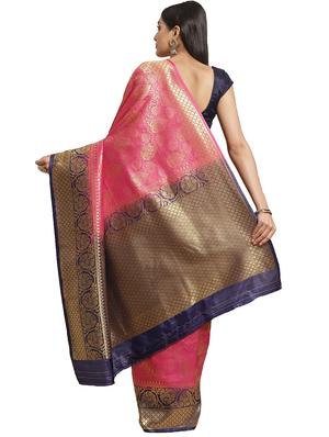 self design zari work woven saree with blouse - 17415978 - Standard Image - 2
