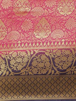 self design zari work woven saree with blouse - 17415978 - Standard Image - 4
