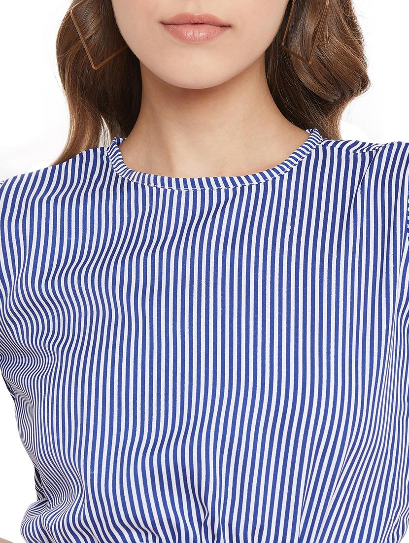round neck striped crop top - 17416090 - Zoom Image - 5