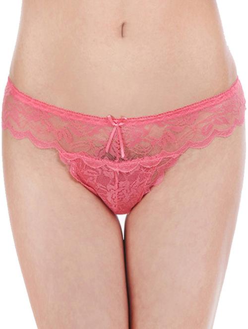 pink nylon thongs panty - 17416093 - Standard Image - 1