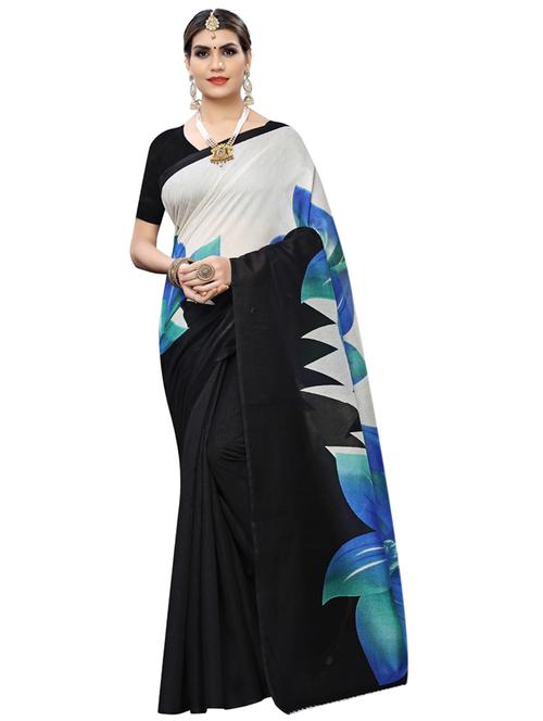 floral printed saree with blouse - 17416434 - Standard Image - 1