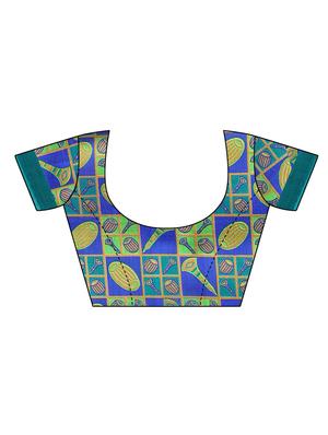 solid printed saree with blouse - 17416462 - Standard Image - 3