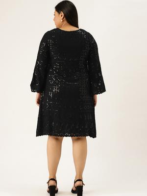 embellished detail a-line dress - 17416472 - Standard Image - 3