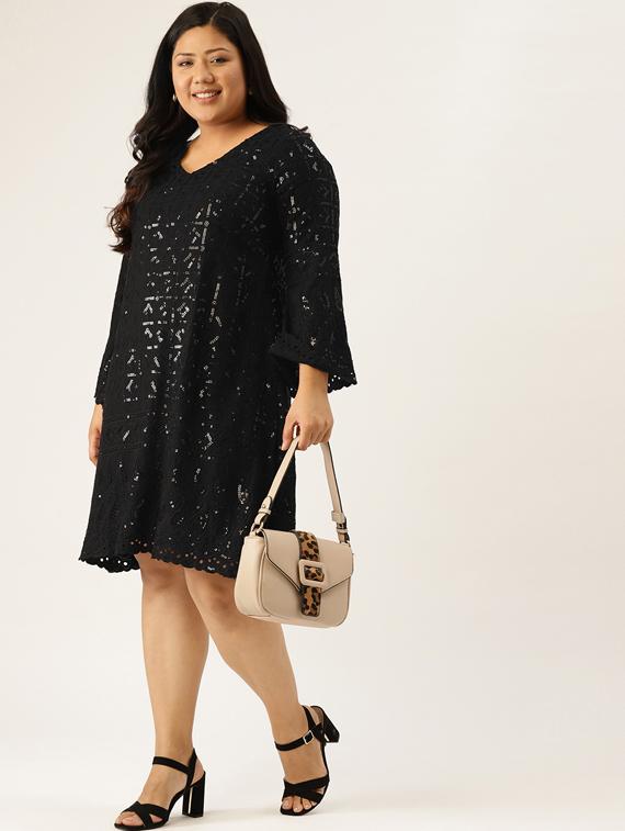 embellished detail a-line dress - 17416472 - Zoom Image - 2