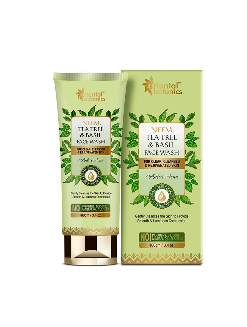 oriental botanics neem, tea tree and basil anti acne face wash 100ml - 17416518 - Zoom Image - 2
