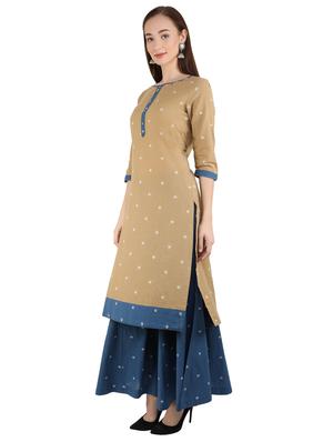 dobby work straight kurta - 17416664 - Standard Image - 2