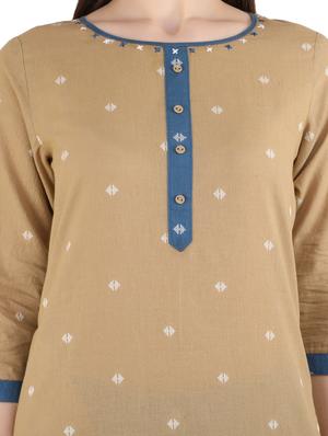 dobby work straight kurta - 17416664 - Standard Image - 4