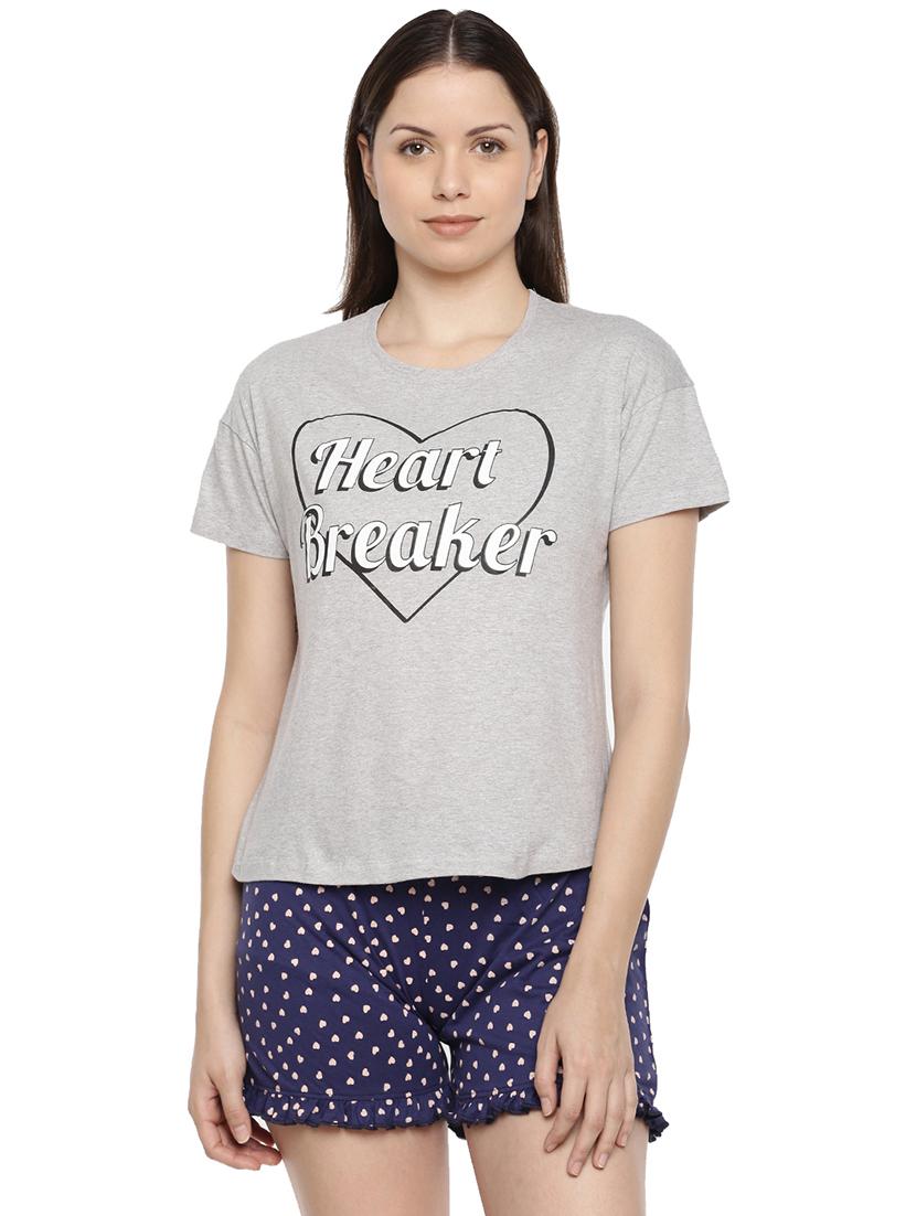 printed shorts nightwear set - 17416728 - Zoom Image - 1