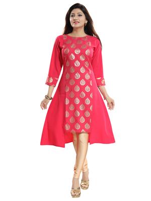 foil print a-line kurta - 17416810 - Standard Image - 2