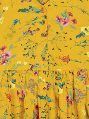 yellow viscose frock - 17416911 - Standard Image - 3