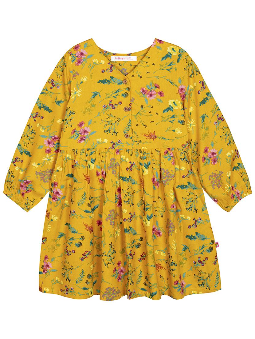 yellow viscose frock - 17416911 - Zoom Image - 1