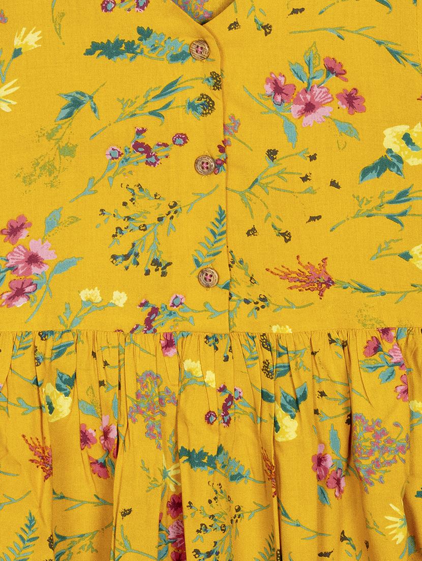 yellow viscose frock - 17416911 - Zoom Image - 3