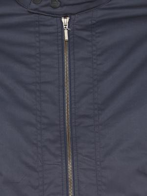 navy blue solid casual jacket - 17417474 - Standard Image - 5