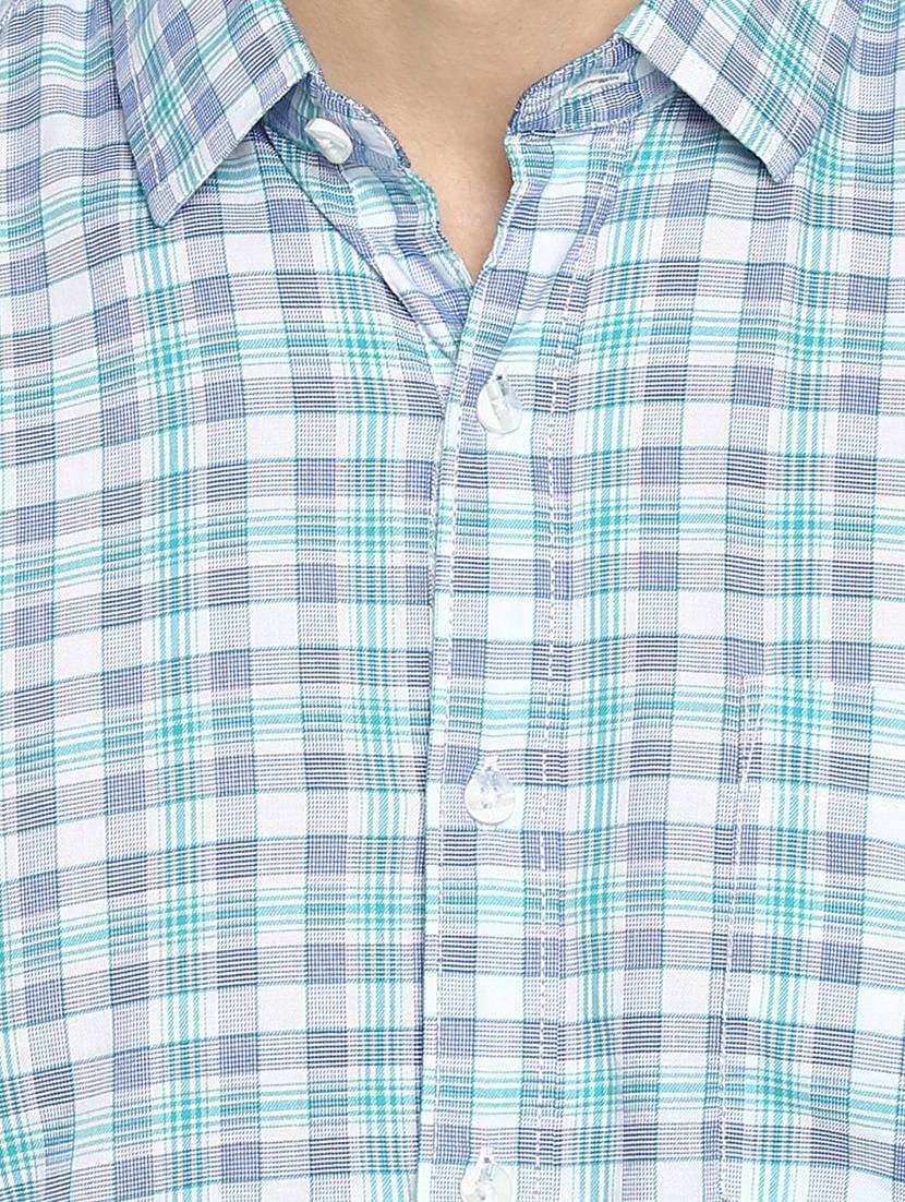blue checkered casual shirt - 17417486 - Zoom Image - 5