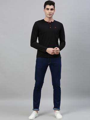navy blue plain denim jeans - 17417561 - Standard Image - 4