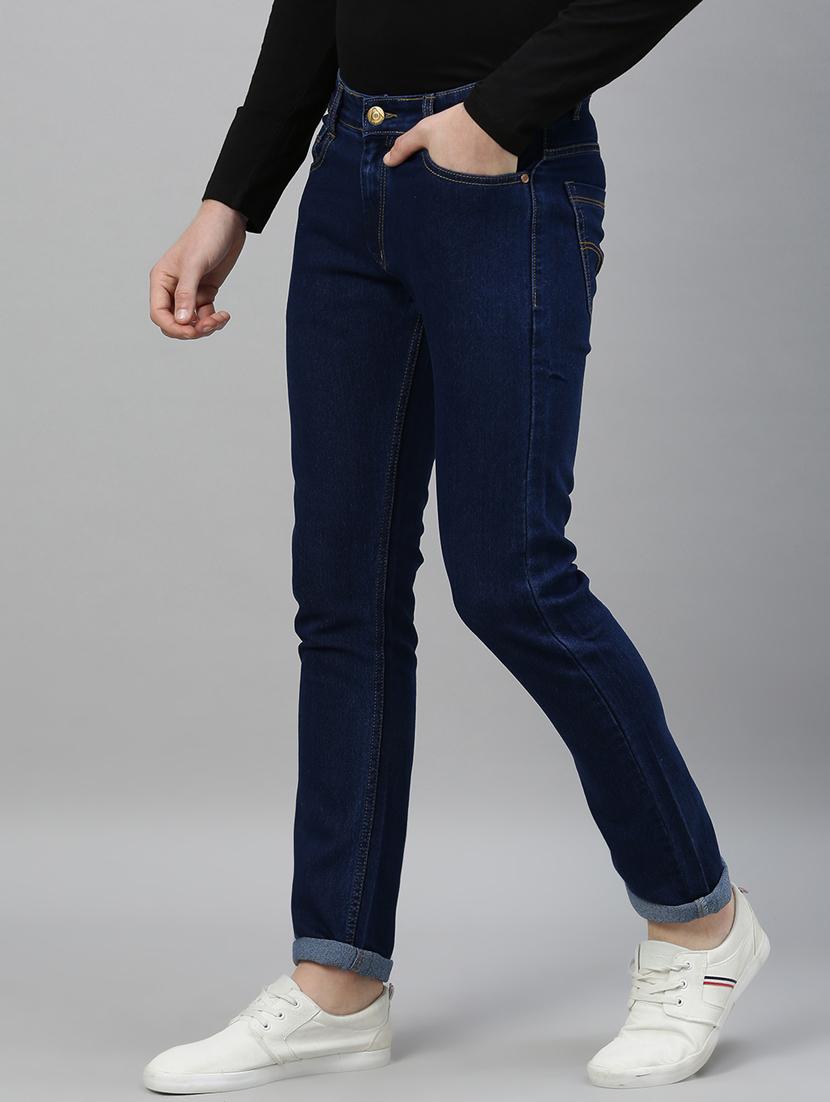 navy blue plain denim jeans - 17417561 - Zoom Image - 2