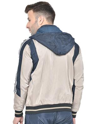 grey color block reversible casual jacket - 17418086 - Standard Image - 3