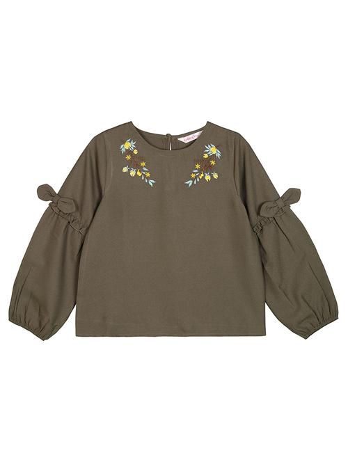 green polyester regular top - 17418245 - Standard Image - 1