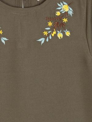 green polyester regular top - 17418245 - Standard Image - 3