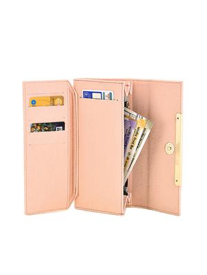 pink leatherette clutch - 17418486 - Standard Image - 4